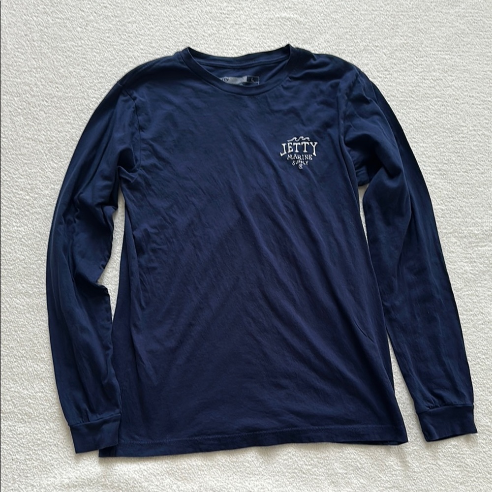 Men's Jetty Navy Long Sleeve Shirt size L